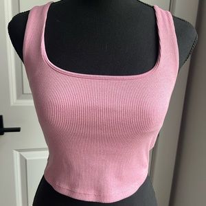 Alo Yoga Pink Ribbed Bra Tank